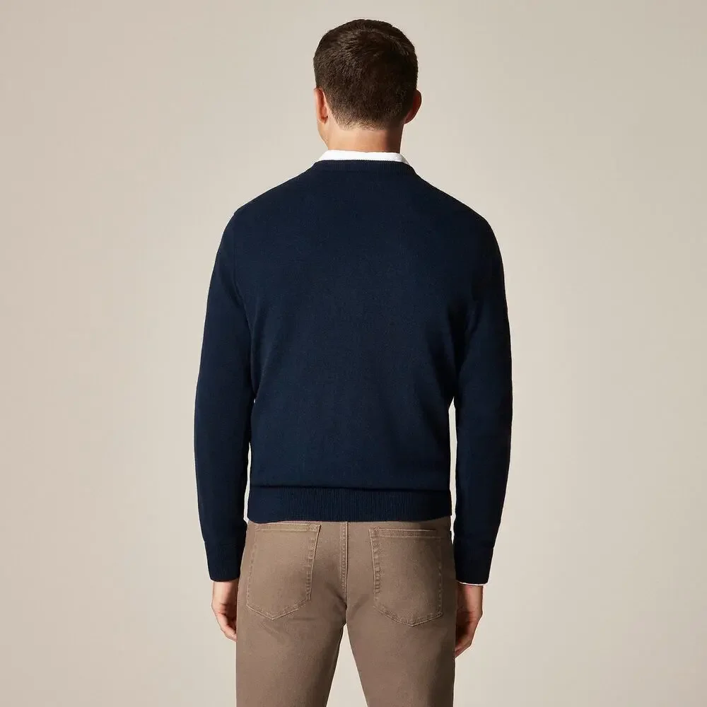 J.Crew Mens Tall cashmere crewneck sweater Navy Size Medium Tall NWOT Old Money